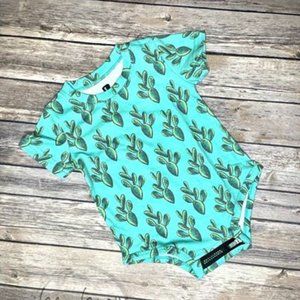 Turqouise Cactus Onesie